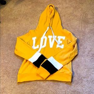 “Love” yellow sweatshirt- small/medium